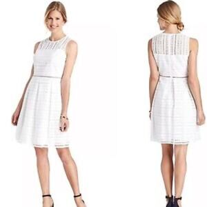 Vineyard Vines White Eyelet Sleeveless Fit & Flare Dress